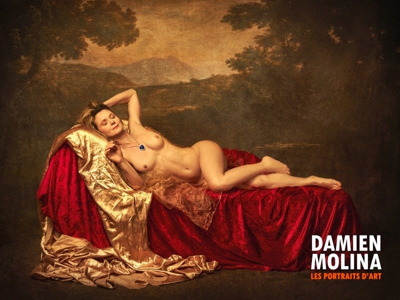 nu-pictural-femme-allongee-profil-effet-peintrew - Damien Molina - Photographe